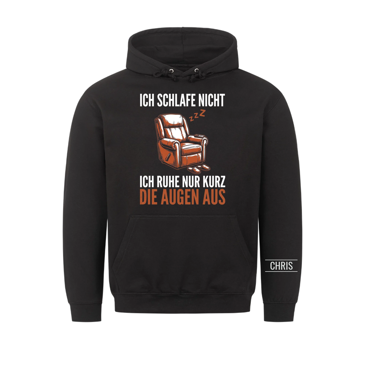 Ich schlafe nicht Ich ruhe nur kurz die Augen aus - Lustiges Geschenk für Männer, Ehemann, Papa & Opa - Personalisiertes Shirt