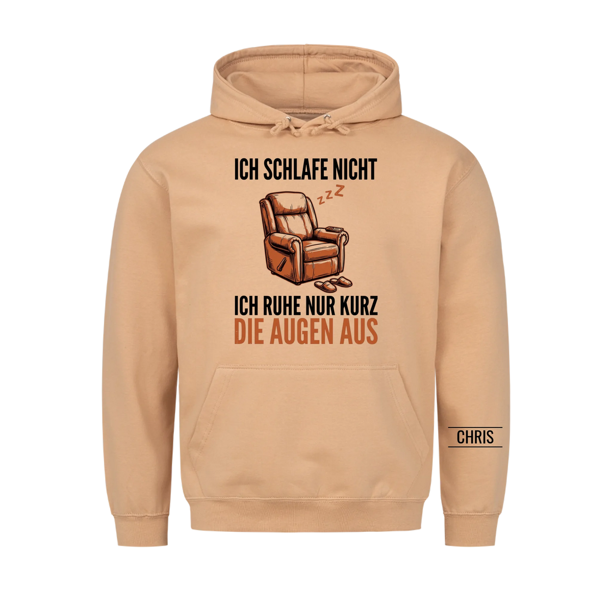 Ich schlafe nicht Ich ruhe nur kurz die Augen aus - Lustiges Geschenk für Männer, Ehemann, Papa & Opa - Personalisiertes Shirt
