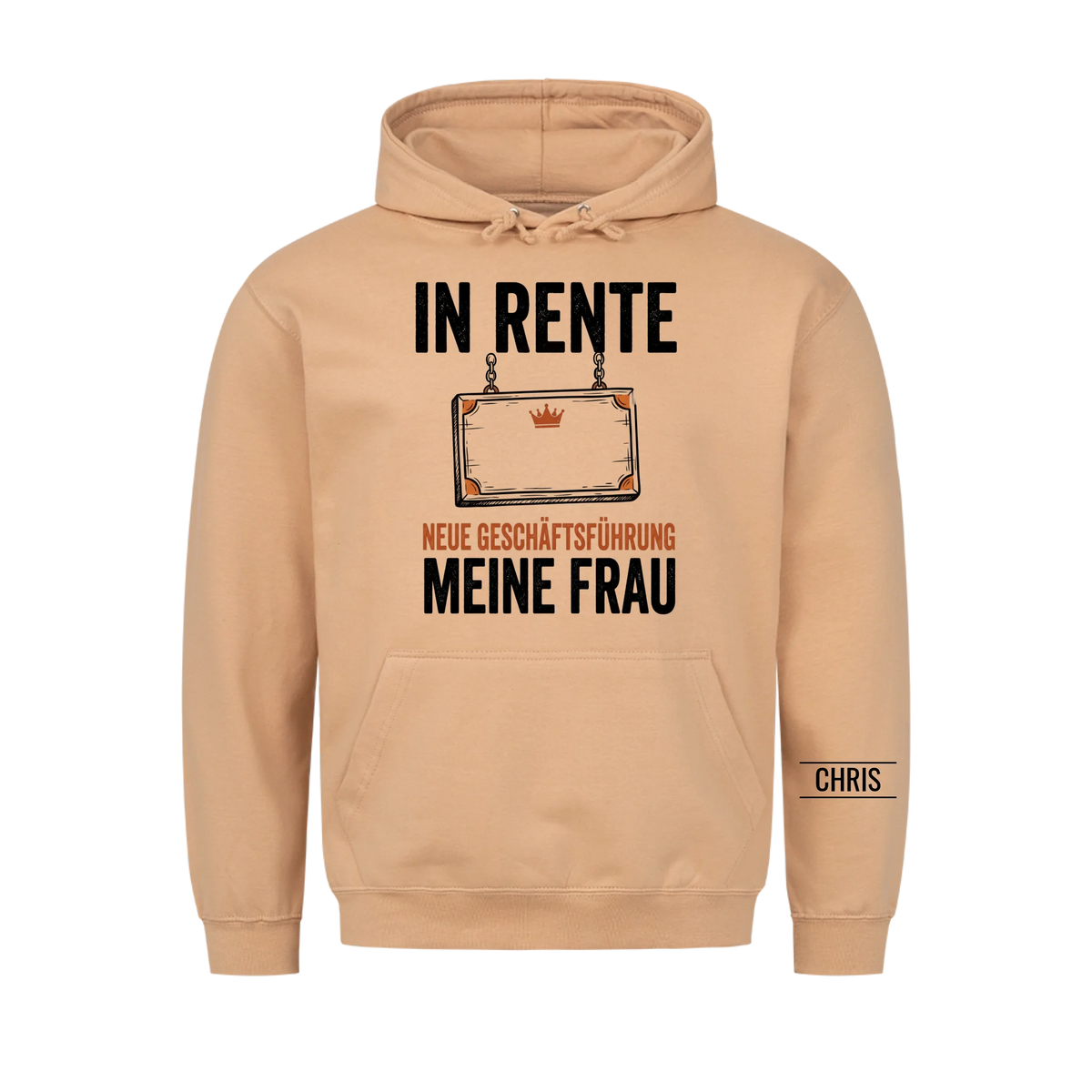 In Rente Neue Geschäftsführung Meine Frau - Lustiges Geschenk zur Rente für Männer, Ehemann & Papa - Personalisiertes Shirt
