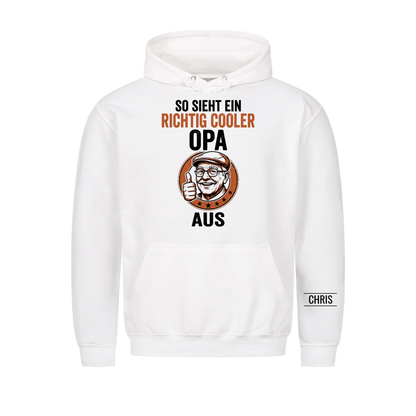 So sieht ein richtig cooler Opa aus - Lustiges Geschenk für Opa, Opi & Großvater - Personalisiertes Shirt