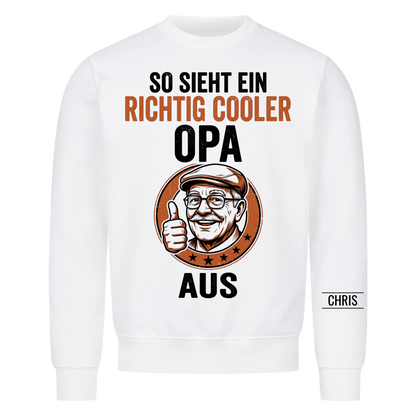 So sieht ein richtig cooler Opa aus - Lustiges Geschenk für Opa, Opi & Großvater - Personalisiertes Shirt