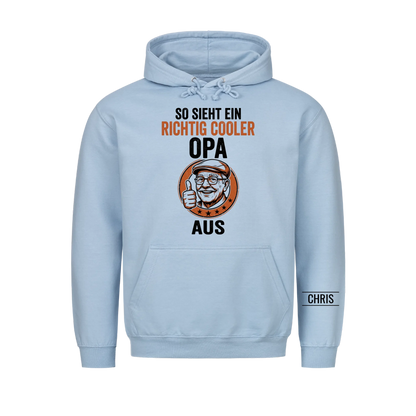 So sieht ein richtig cooler Opa aus - Lustiges Geschenk für Opa, Opi & Großvater - Personalisiertes Shirt