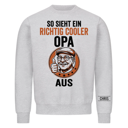 So sieht ein richtig cooler Opa aus - Lustiges Geschenk für Opa, Opi & Großvater - Personalisiertes Shirt