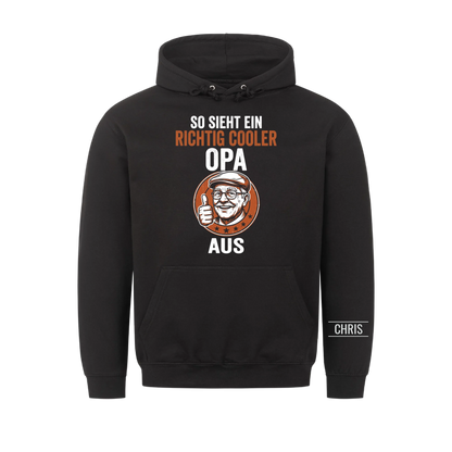 So sieht ein richtig cooler Opa aus - Lustiges Geschenk für Opa, Opi & Großvater - Personalisiertes Shirt