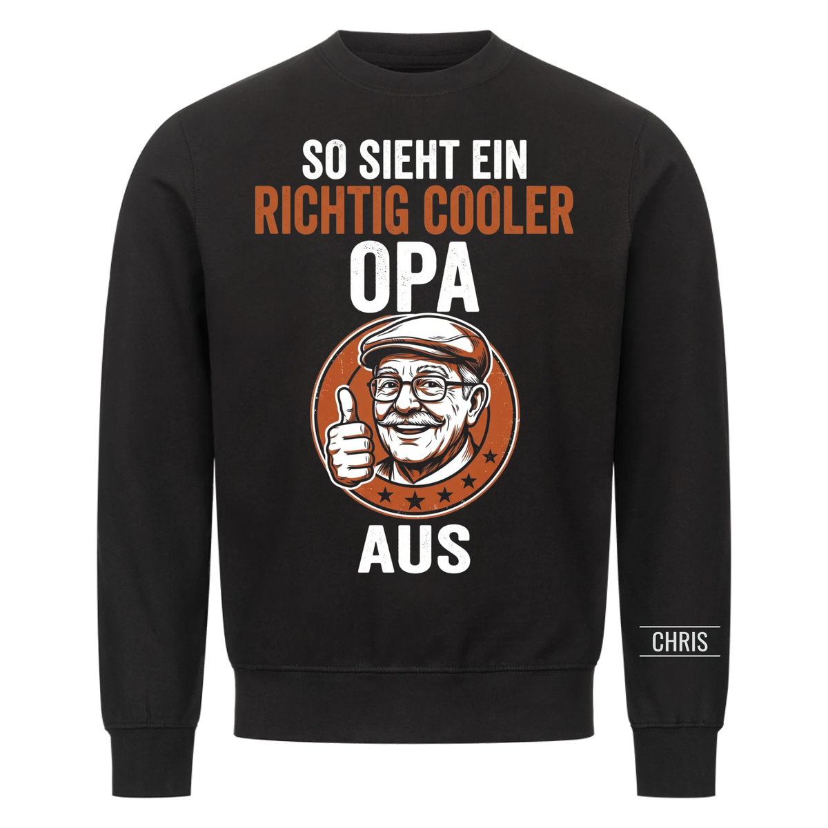 So sieht ein richtig cooler Opa aus - Lustiges Geschenk für Opa, Opi & Großvater - Personalisiertes Shirt