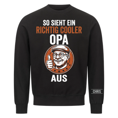 So sieht ein richtig cooler Opa aus - Lustiges Geschenk für Opa, Opi & Großvater - Personalisiertes Shirt