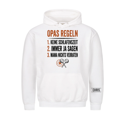 Opas Regeln Keine Schlafenszeit Die Antwort ist immer Ja - Lustiges Geschenk für Opa, Opi & Großvater - Personalisiertes Shirt