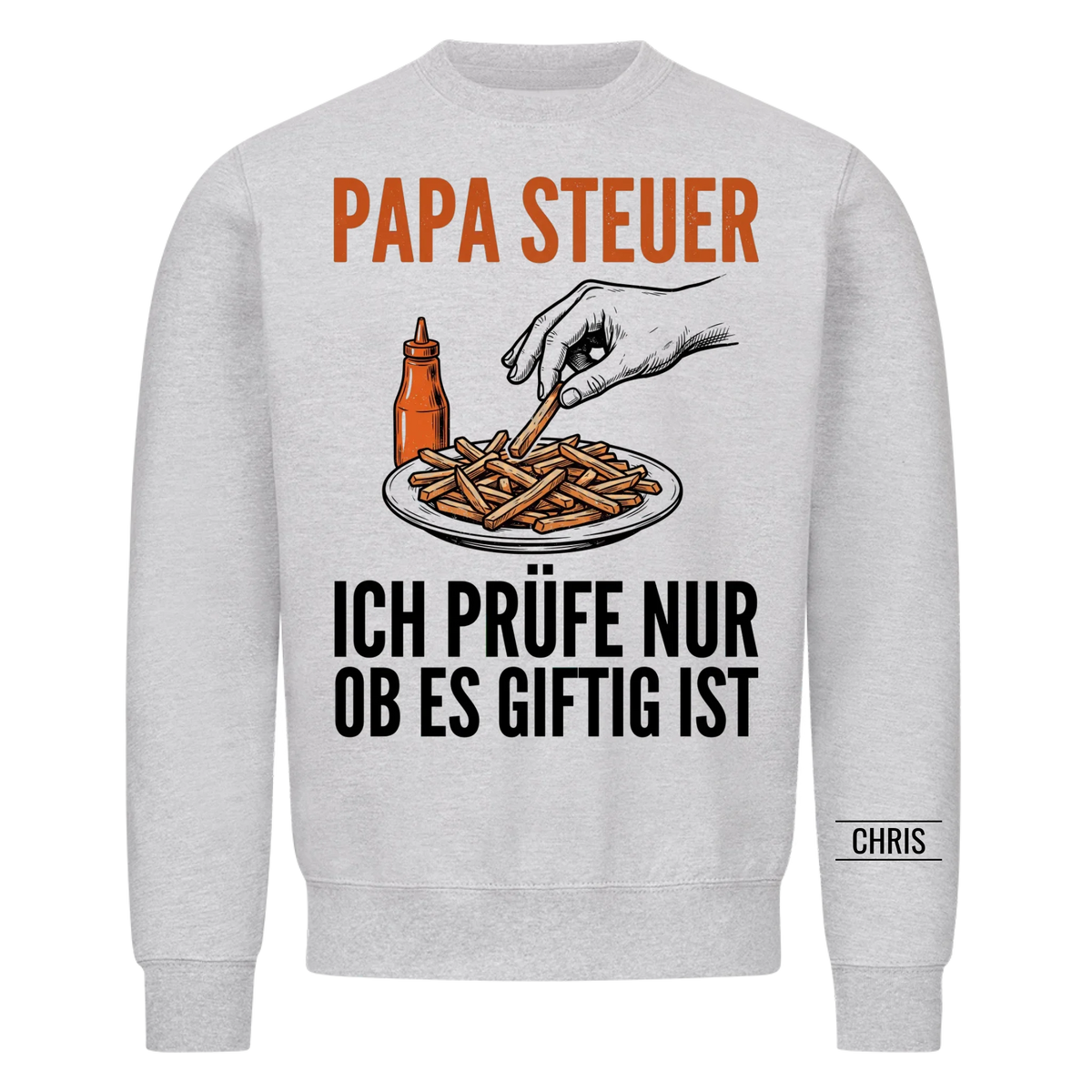 Papa Steuer Ich prüfe nur ob es giftig ist - Lustiges Geschenk für Papa, Ehemann & Männer - Personalisiertes Shirt