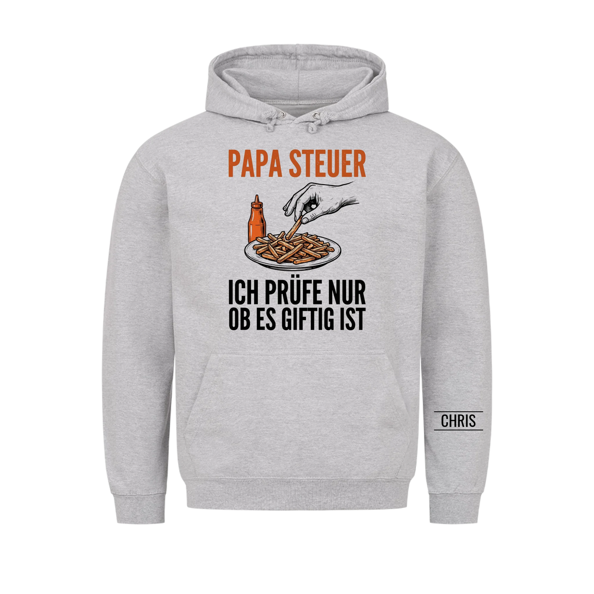 Papa Steuer Ich prüfe nur ob es giftig ist - Lustiges Geschenk für Papa, Ehemann & Männer - Personalisiertes Shirt