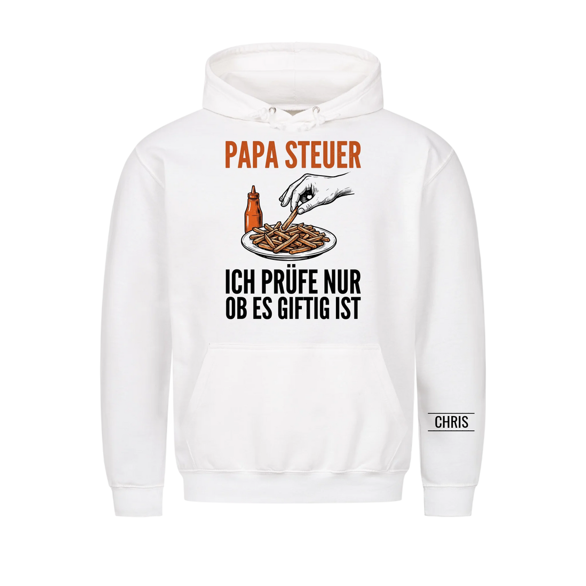 Papa Steuer Ich prüfe nur ob es giftig ist - Lustiges Geschenk für Papa, Ehemann & Männer - Personalisiertes Shirt