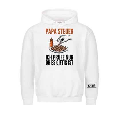 Papa Steuer Ich prüfe nur ob es giftig ist - Lustiges Geschenk für Papa, Ehemann & Männer - Personalisiertes Shirt
