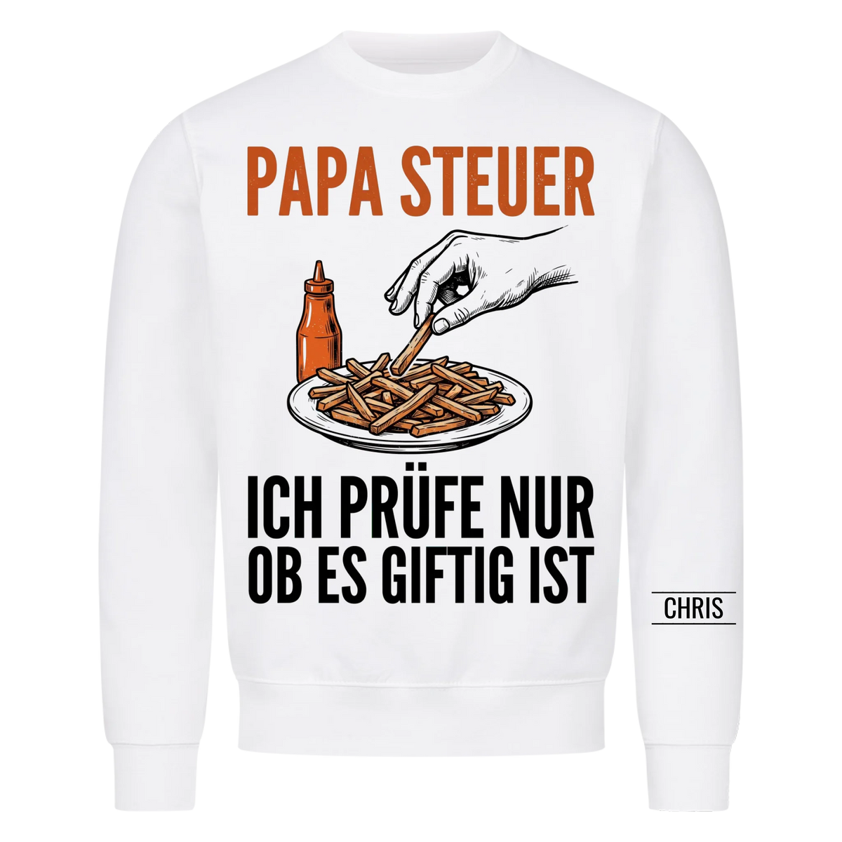 Papa Steuer Ich prüfe nur ob es giftig ist - Lustiges Geschenk für Papa, Ehemann & Männer - Personalisiertes Shirt