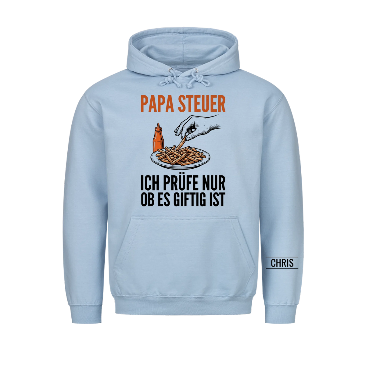 Papa Steuer Ich prüfe nur ob es giftig ist - Lustiges Geschenk für Papa, Ehemann & Männer - Personalisiertes Shirt