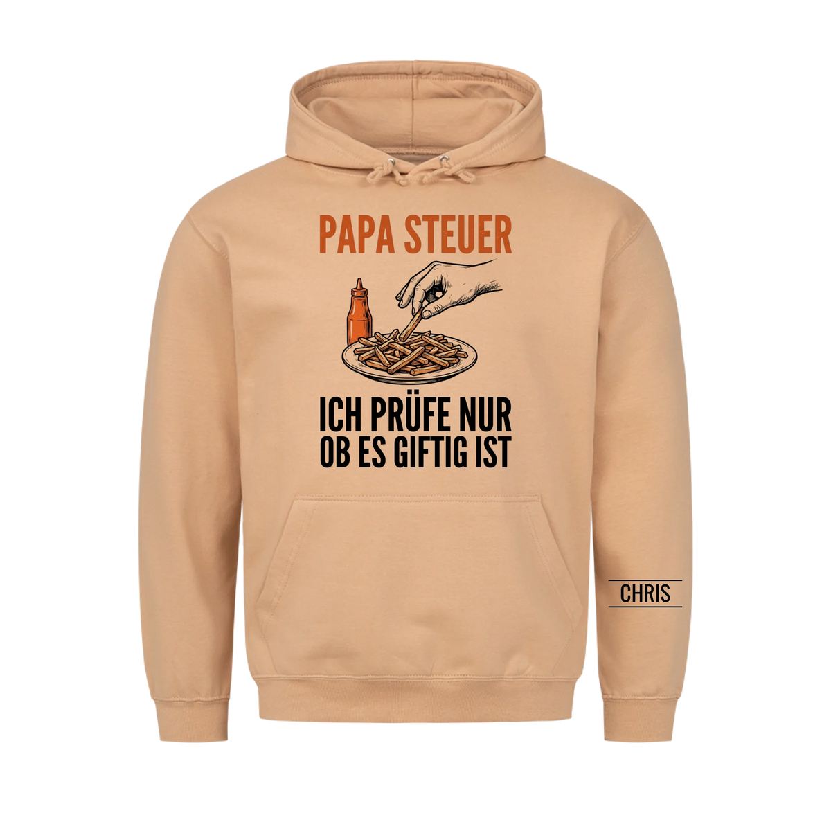 Papa Steuer Ich prüfe nur ob es giftig ist - Lustiges Geschenk für Papa, Ehemann & Männer - Personalisiertes Shirt