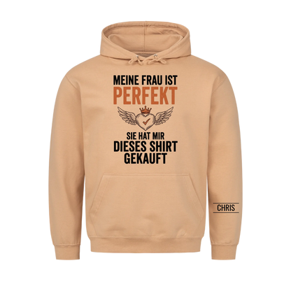 Meine Frau ist perfekt Sie hat mir dieses Shirt gekauft - Lustiges Geschenk für Ehemann, Männer & Papa - Personalisiertes Shirt