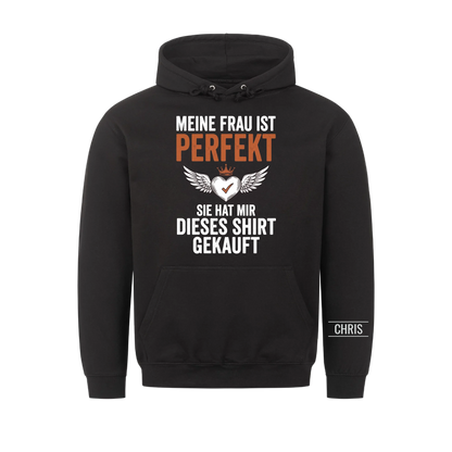 Meine Frau ist perfekt Sie hat mir dieses Shirt gekauft - Lustiges Geschenk für Ehemann, Männer & Papa - Personalisiertes Shirt