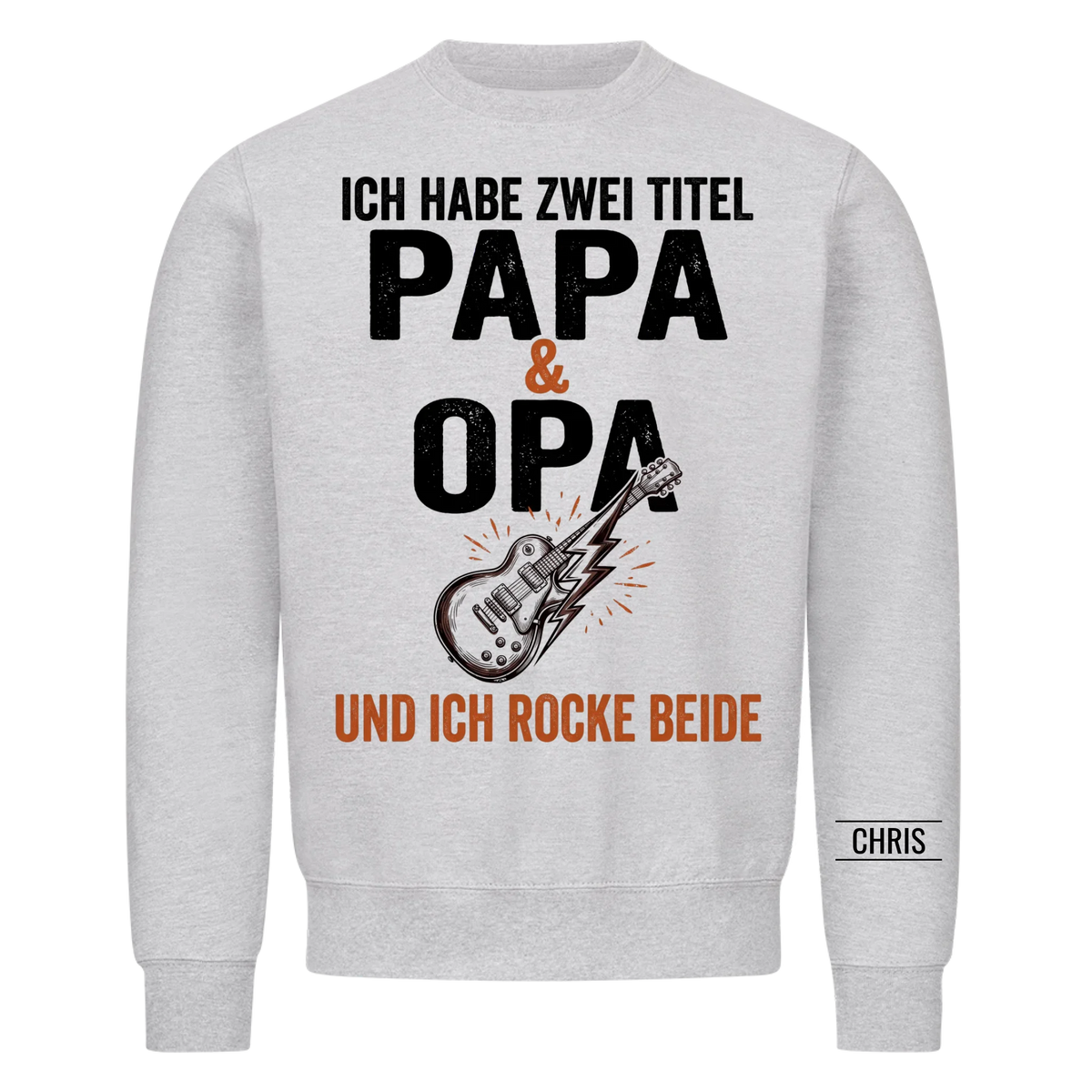 Ich habe zwei Titel Papa und Opa und ich rocke beide - Lustiges Geschenk für Papa & Opa - Personalisiertes Shirt
