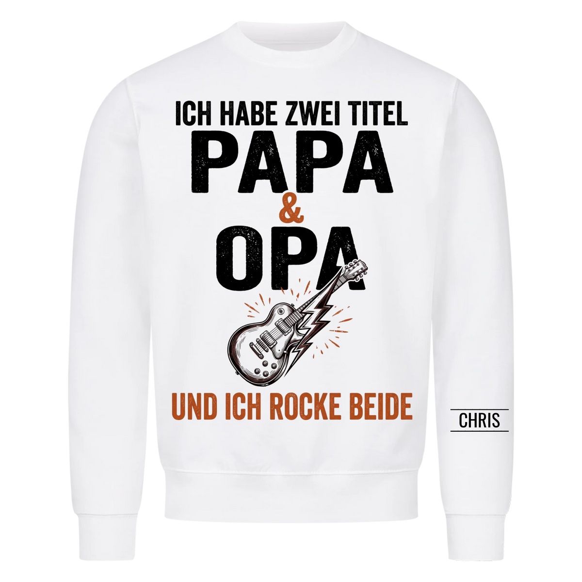 Ich habe zwei Titel Papa und Opa und ich rocke beide - Lustiges Geschenk für Papa & Opa - Personalisiertes Shirt