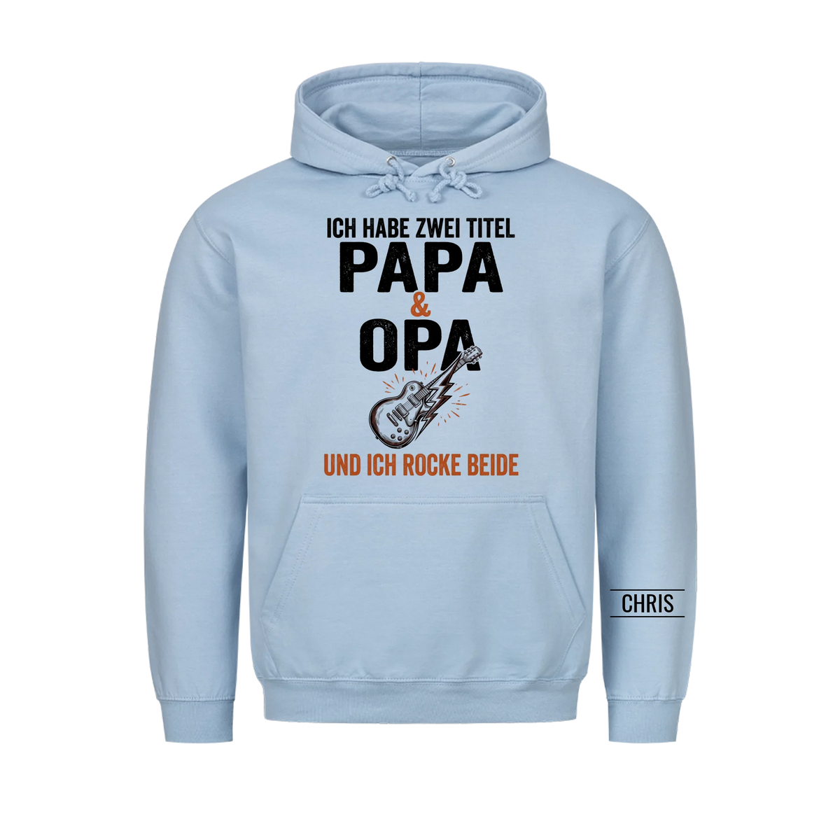 Ich habe zwei Titel Papa und Opa und ich rocke beide - Lustiges Geschenk für Papa & Opa - Personalisiertes Shirt