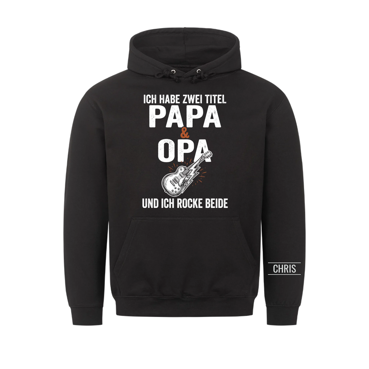 Ich habe zwei Titel Papa und Opa und ich rocke beide - Lustiges Geschenk für Papa & Opa - Personalisiertes Shirt
