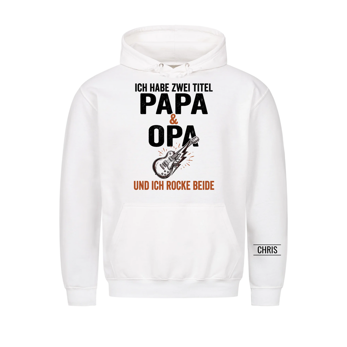 Ich habe zwei Titel Papa und Opa und ich rocke beide - Lustiges Geschenk für Papa & Opa - Personalisiertes Shirt