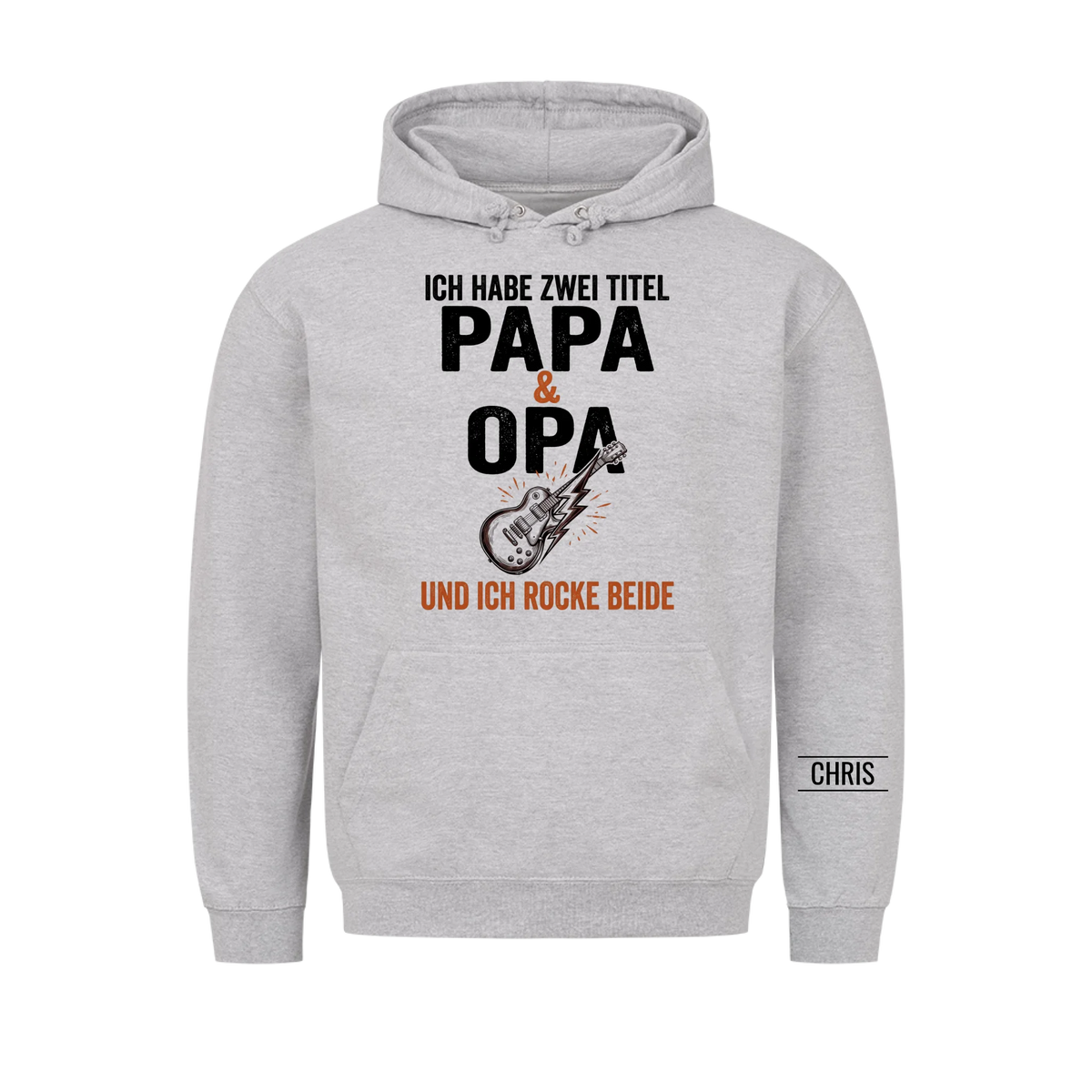 Ich habe zwei Titel Papa und Opa und ich rocke beide - Lustiges Geschenk für Papa & Opa - Personalisiertes Shirt