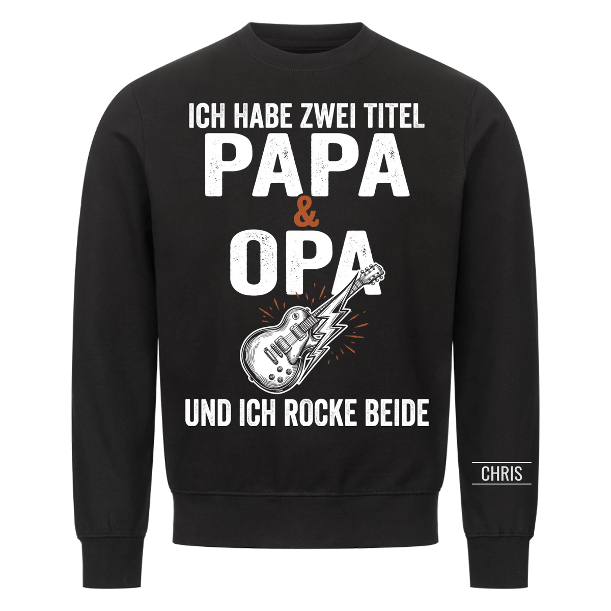 Ich habe zwei Titel Papa und Opa und ich rocke beide - Lustiges Geschenk für Papa & Opa - Personalisiertes Shirt