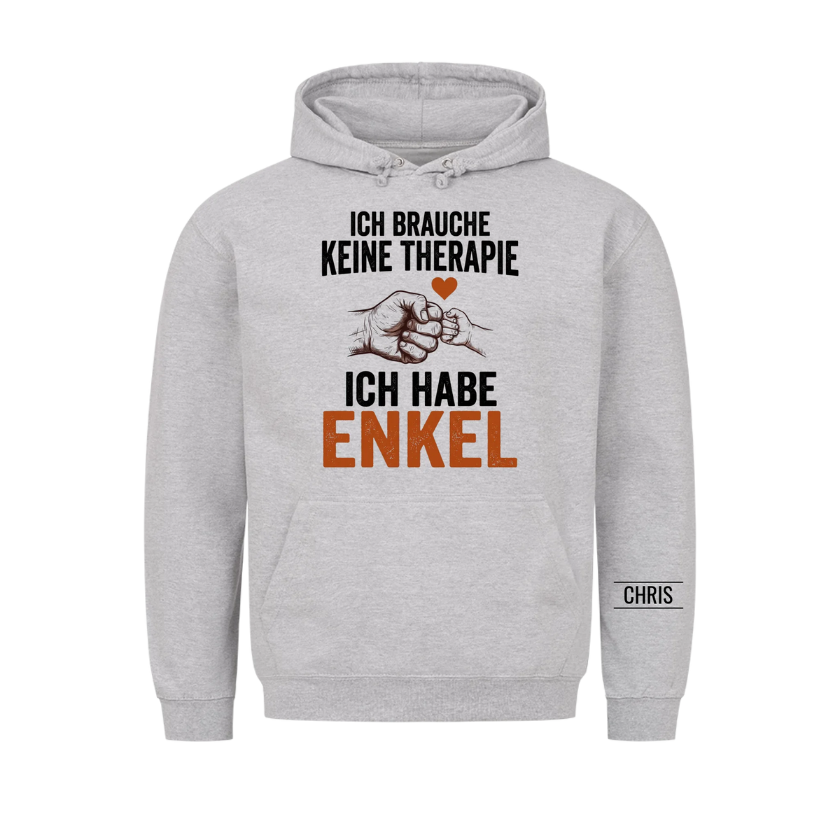 Ich brauche keine Therapie Ich habe Enkel - Lustiges Geschenk für Opa, Oma & Großeltern - Personalisiertes Shirt