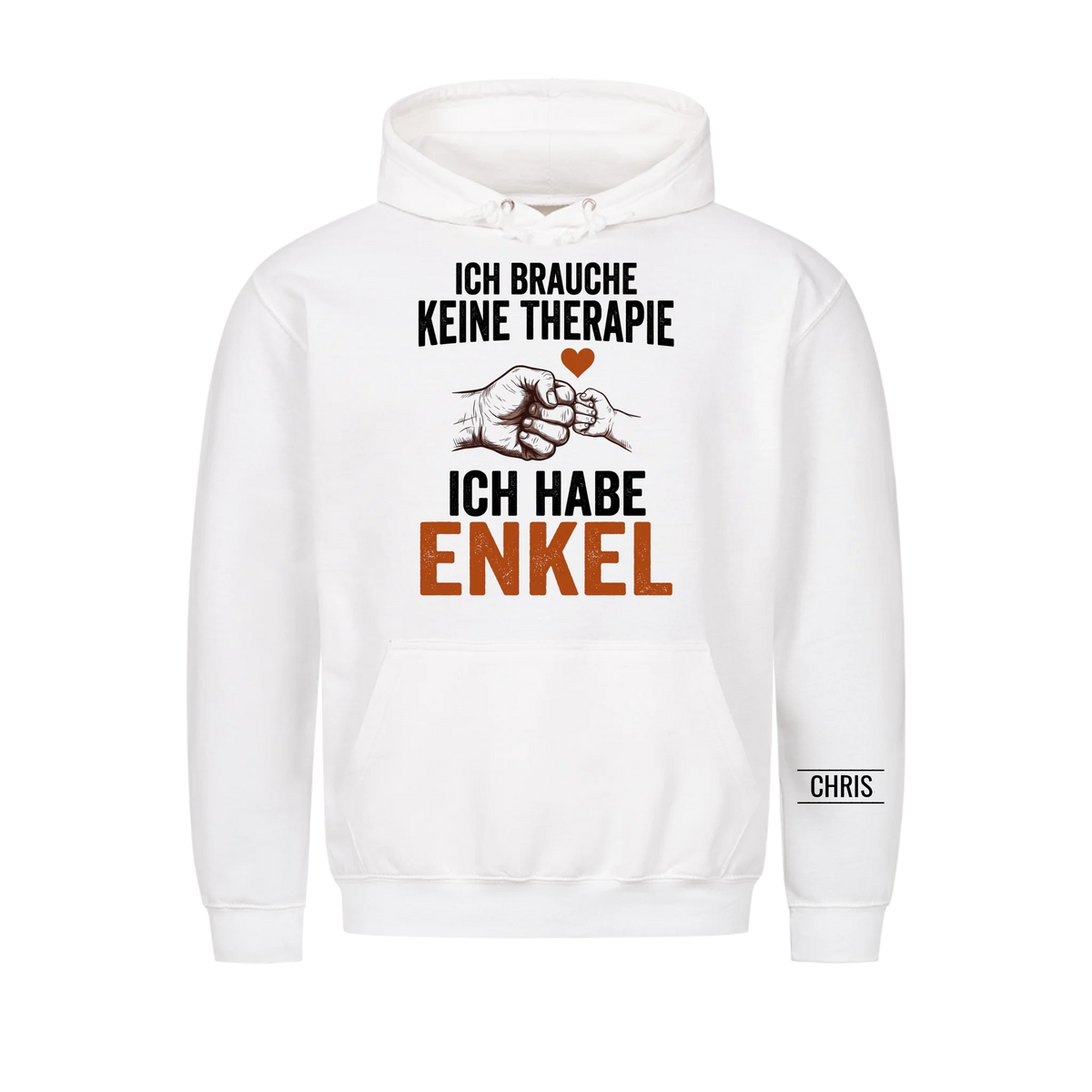 Ich brauche keine Therapie Ich habe Enkel - Lustiges Geschenk für Opa, Oma & Großeltern - Personalisiertes Shirt