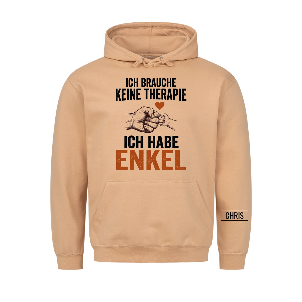 Ich brauche keine Therapie Ich habe Enkel - Lustiges Geschenk für Opa, Oma & Großeltern - Personalisiertes Shirt