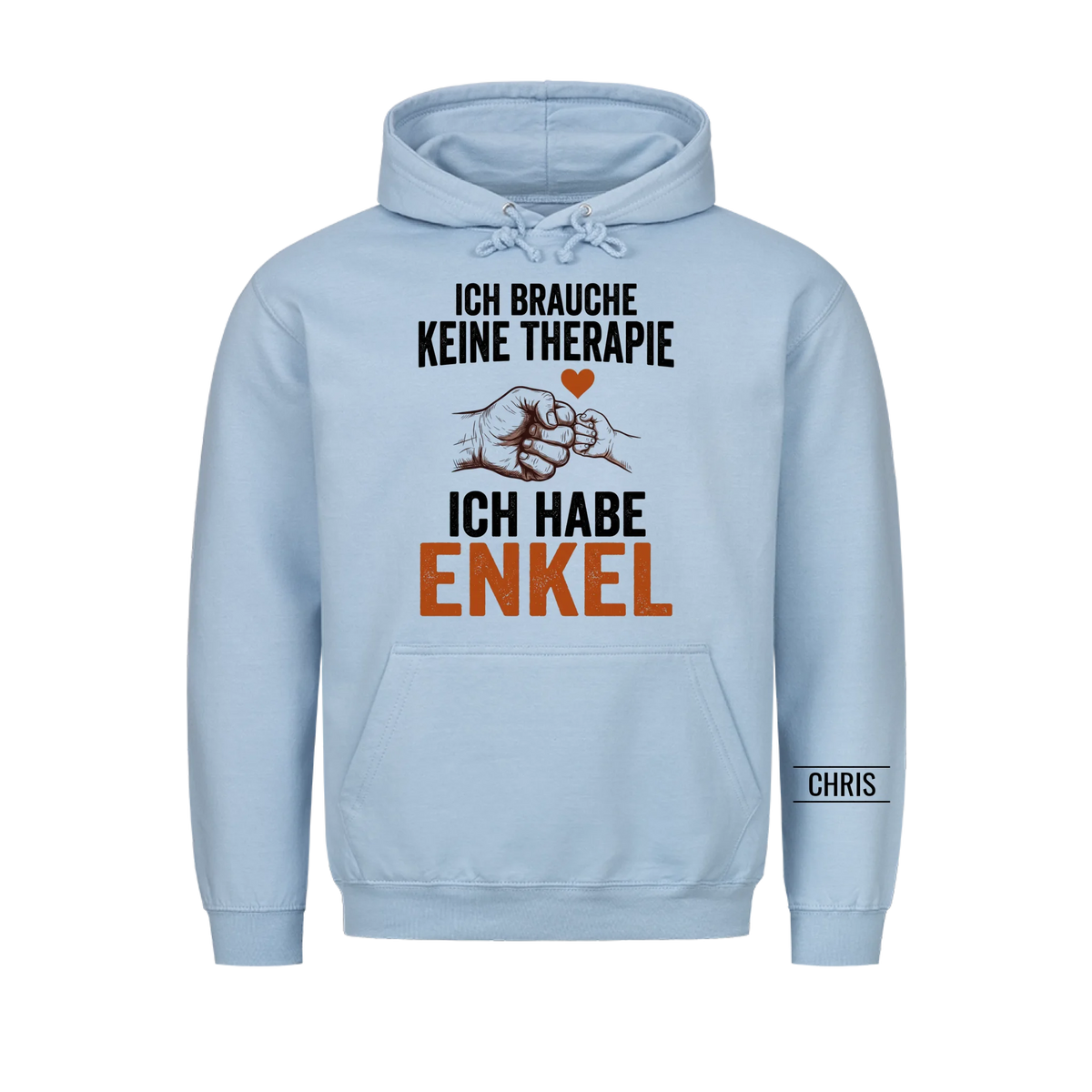 Ich brauche keine Therapie Ich habe Enkel - Lustiges Geschenk für Opa, Oma & Großeltern - Personalisiertes Shirt