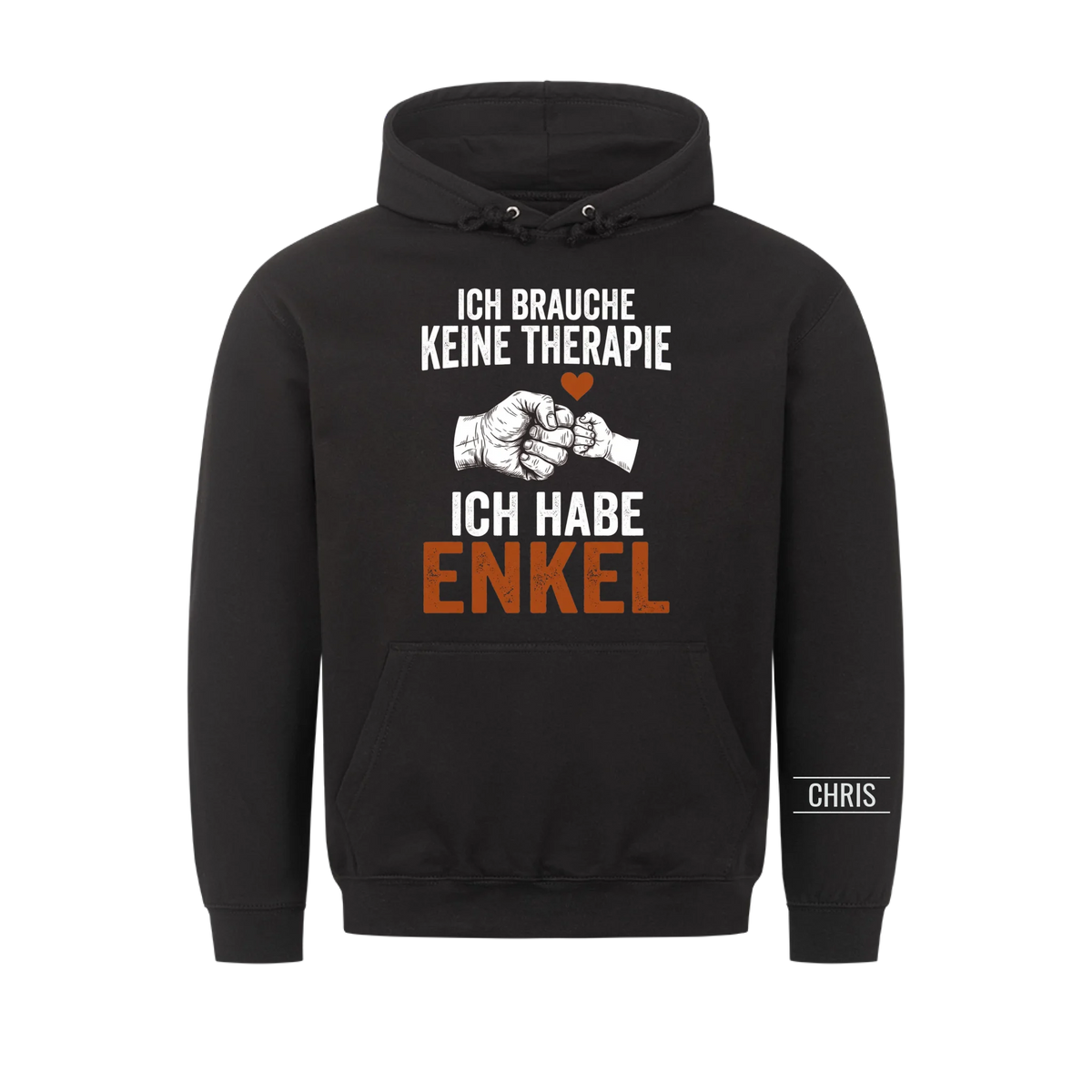 Ich brauche keine Therapie Ich habe Enkel - Lustiges Geschenk für Opa, Oma & Großeltern - Personalisiertes Shirt