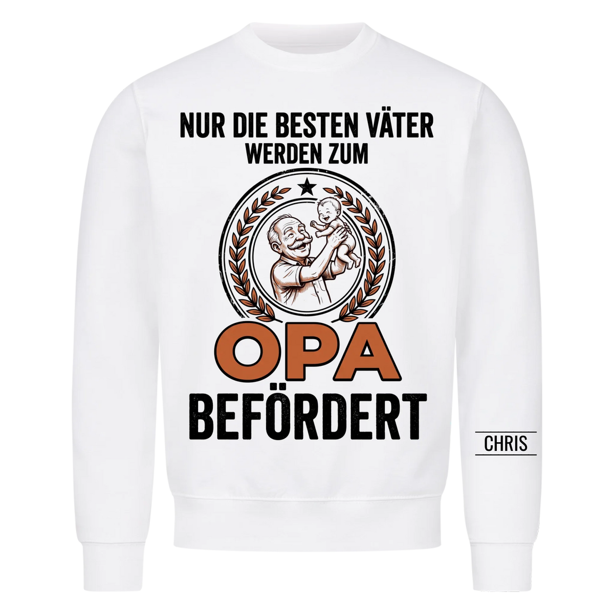 Nur die besten Väter werden zum Opa befördert - Lustiges Geschenk für werdende Opas, Opi & Großvater - Personalisiertes Shirt