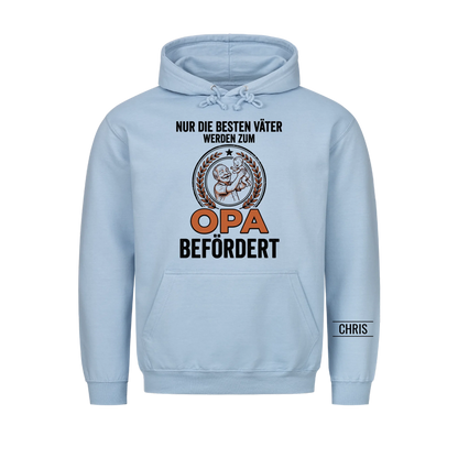 Nur die besten Väter werden zum Opa befördert - Lustiges Geschenk für werdende Opas, Opi & Großvater - Personalisiertes Shirt