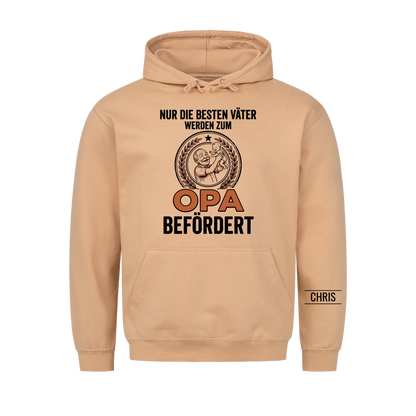 Nur die besten Väter werden zum Opa befördert - Lustiges Geschenk für werdende Opas, Opi & Großvater - Personalisiertes Shirt