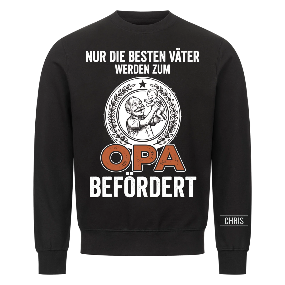 Nur die besten Väter werden zum Opa befördert - Lustiges Geschenk für werdende Opas, Opi & Großvater - Personalisiertes Shirt