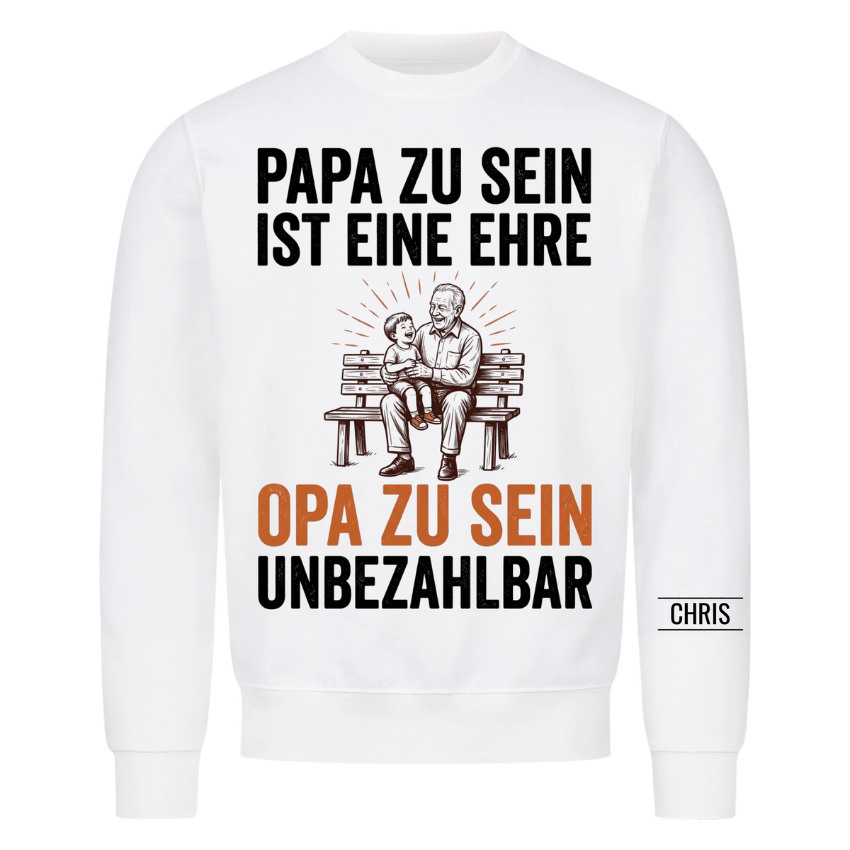 Papa zu sein ist eine Ehre Opa zu sein unbezahlbar - Geschenk für Opa, Opi & Großvater - Personalisiertes Shirt