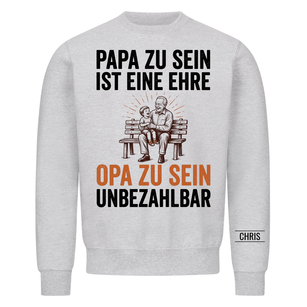 Papa zu sein ist eine Ehre Opa zu sein unbezahlbar - Geschenk für Opa, Opi & Großvater - Personalisiertes Shirt