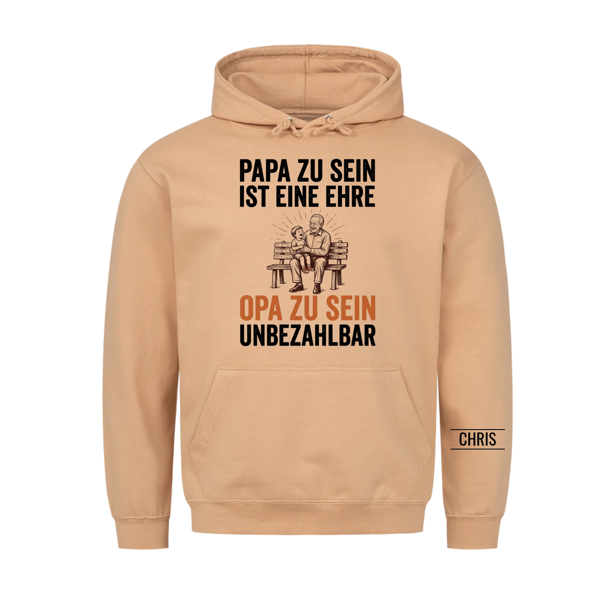 Papa zu sein ist eine Ehre Opa zu sein unbezahlbar - Geschenk für Opa, Opi & Großvater - Personalisiertes Shirt