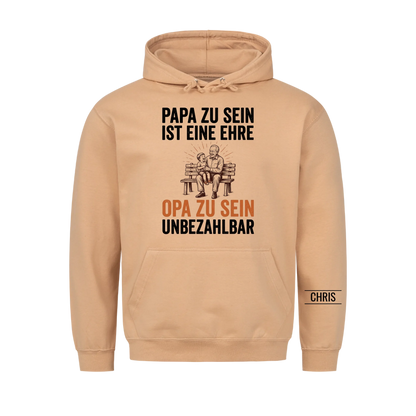 Papa zu sein ist eine Ehre Opa zu sein unbezahlbar - Geschenk für Opa, Opi & Großvater - Personalisiertes Shirt