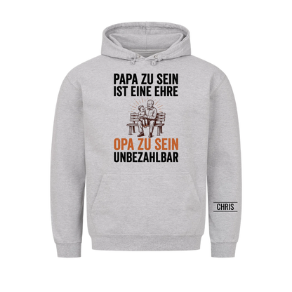 Papa zu sein ist eine Ehre Opa zu sein unbezahlbar - Geschenk für Opa, Opi & Großvater - Personalisiertes Shirt