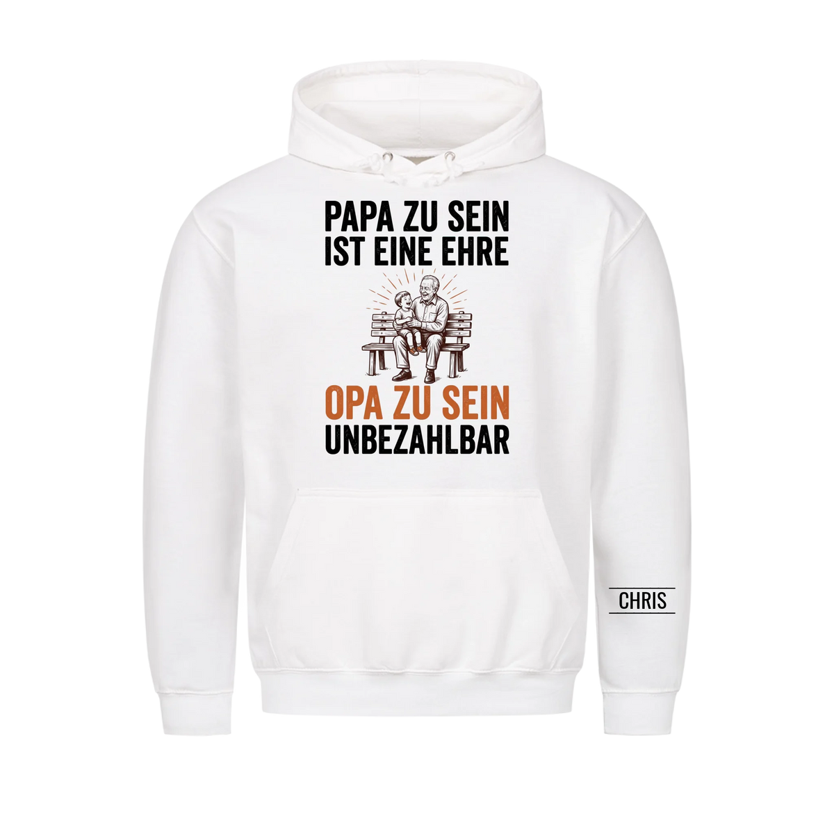 Papa zu sein ist eine Ehre Opa zu sein unbezahlbar - Geschenk für Opa, Opi & Großvater - Personalisiertes Shirt