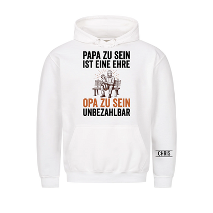 Papa zu sein ist eine Ehre Opa zu sein unbezahlbar - Geschenk für Opa, Opi & Großvater - Personalisiertes Shirt