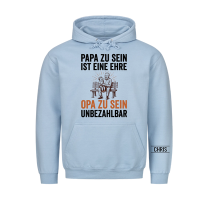 Papa zu sein ist eine Ehre Opa zu sein unbezahlbar - Geschenk für Opa, Opi & Großvater - Personalisiertes Shirt