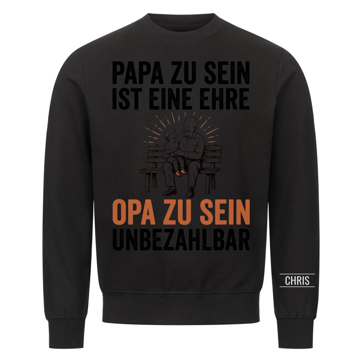 Papa zu sein ist eine Ehre Opa zu sein unbezahlbar - Geschenk für Opa, Opi & Großvater - Personalisiertes Shirt