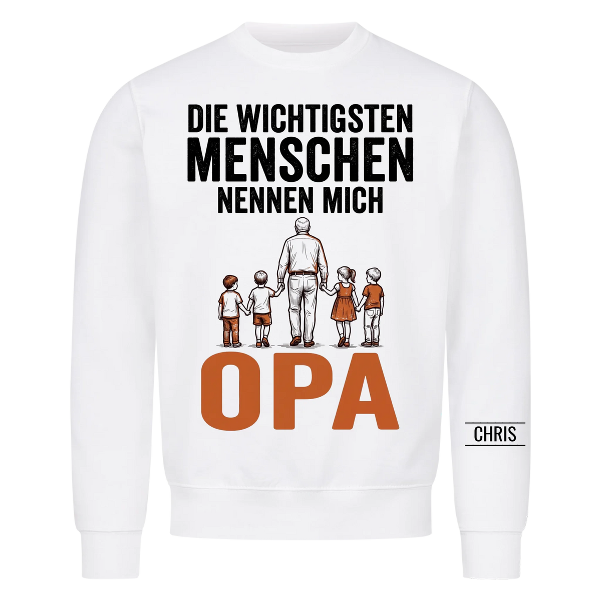Die wichtigsten Menschen nennen mich Opa - Geschenk für Opa, Opi & Großvater - Personalisiertes Shirt