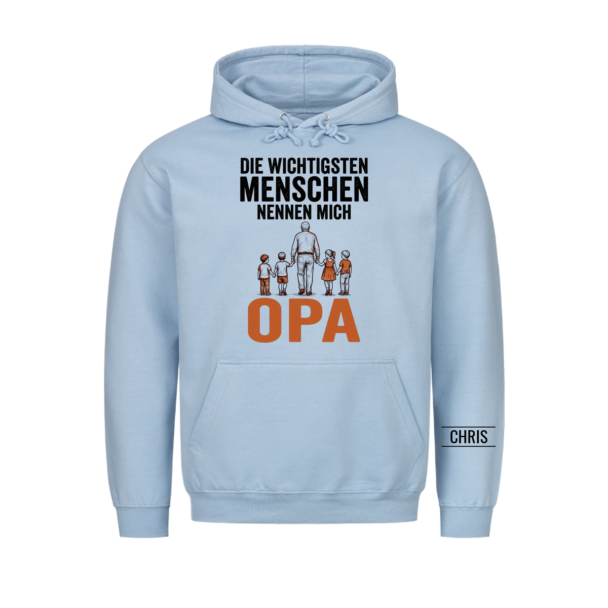 Die wichtigsten Menschen nennen mich Opa - Geschenk für Opa, Opi & Großvater - Personalisiertes Shirt