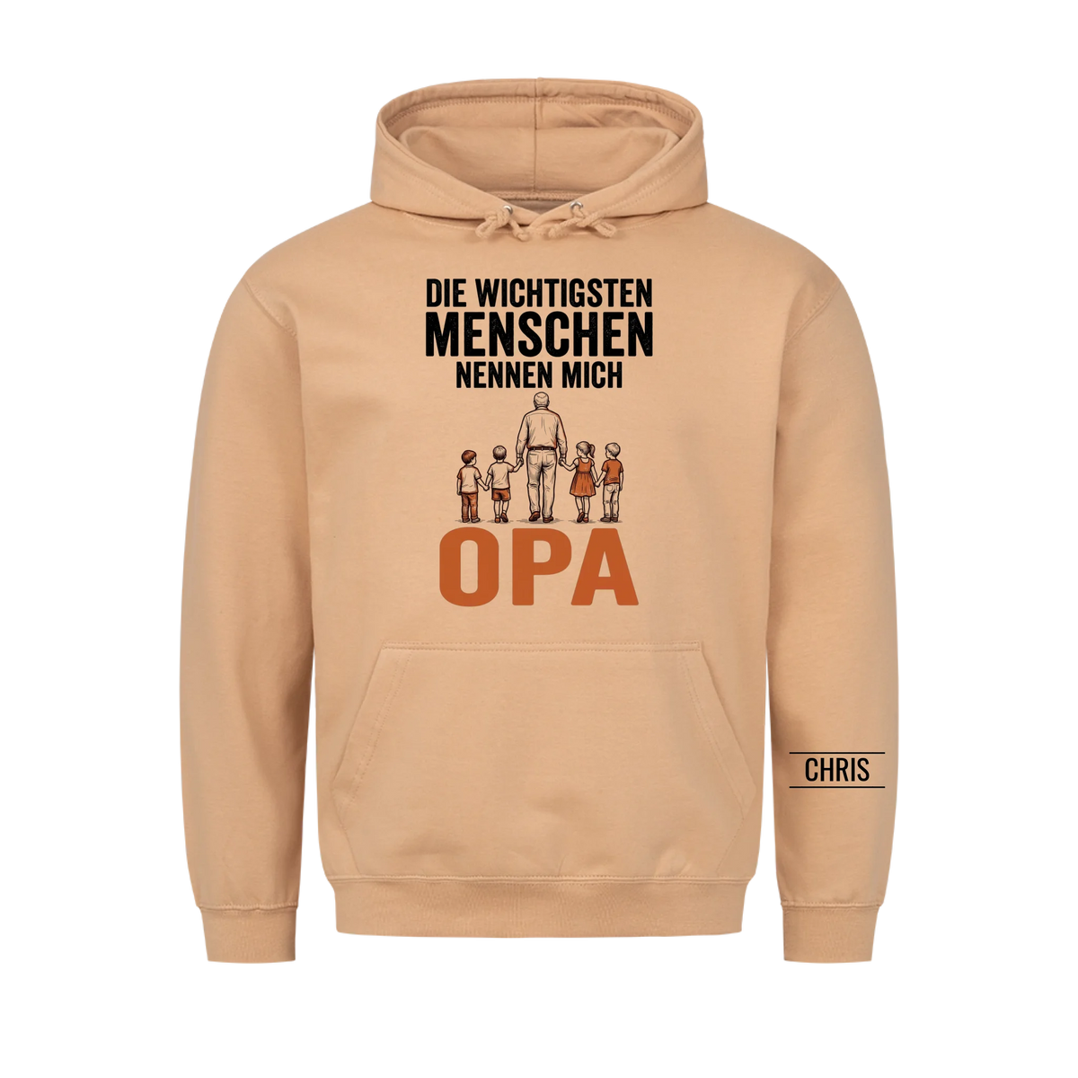Die wichtigsten Menschen nennen mich Opa - Geschenk für Opa, Opi & Großvater - Personalisiertes Shirt