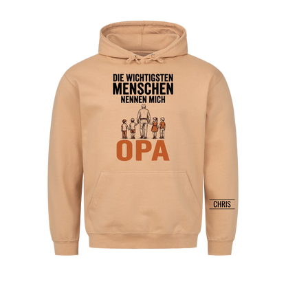 Die wichtigsten Menschen nennen mich Opa - Geschenk für Opa, Opi & Großvater - Personalisiertes Shirt