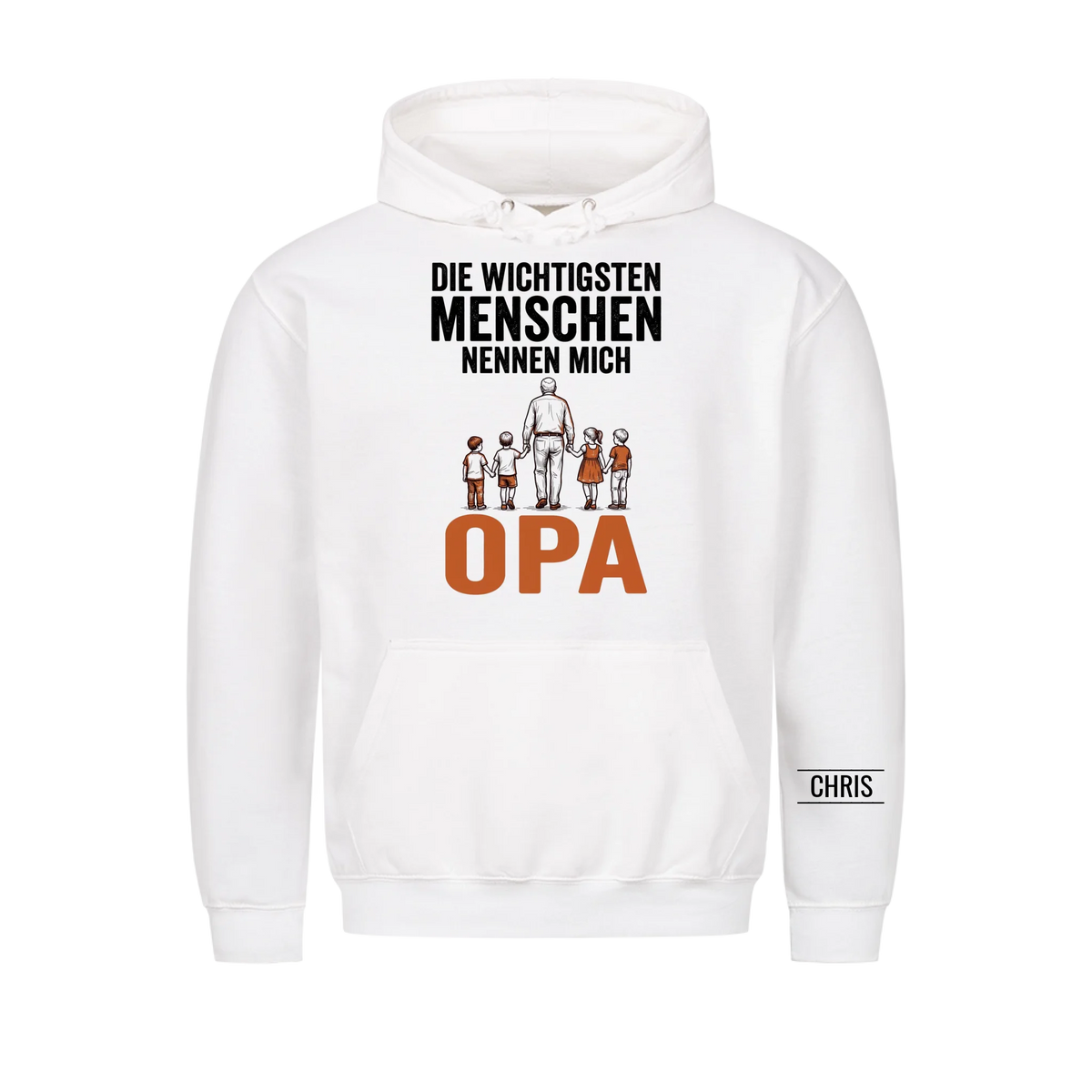 Die wichtigsten Menschen nennen mich Opa - Geschenk für Opa, Opi & Großvater - Personalisiertes Shirt